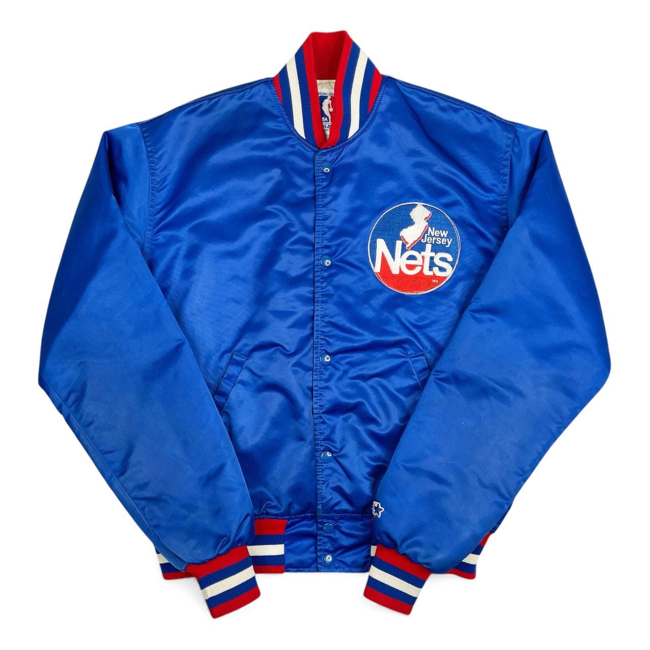 レア　NBA トラックスーツ 80s デッドストック Vintage New Jersey Nets Jacket • 80s 90s NBA Starter Satin Bomber