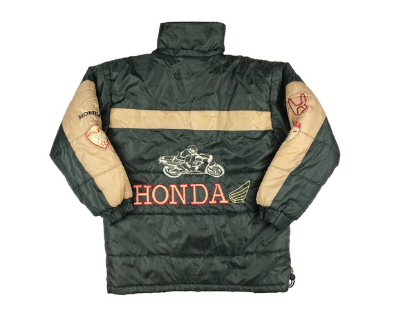 Vintage Honda Puffer Jacket 80s Motorcycle Racing