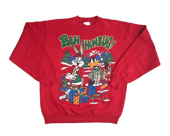 Vintage Looney Tunes Crewneck Sweatshirt 90s Christmas Bugs - Etsy