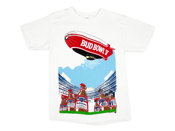 Vintage Bud Bowl Shirt 90s Budweiser Bud Light Be… - image 1