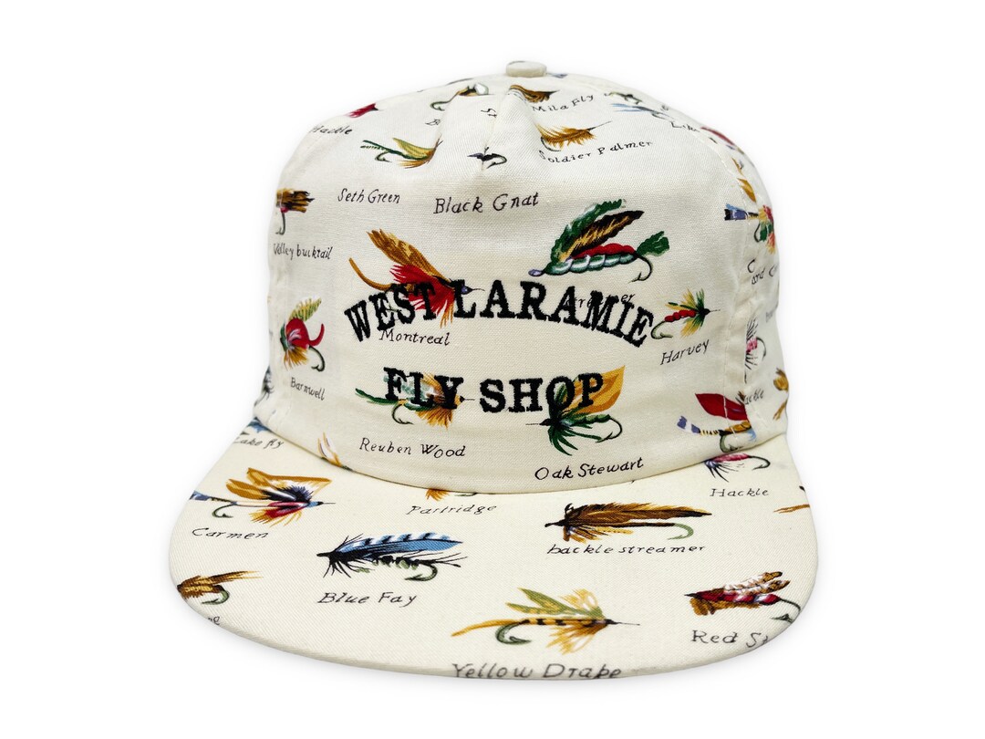 Vintage Fly Fishing Hat 90s Strapback Cap West Laramie Fly Etsy