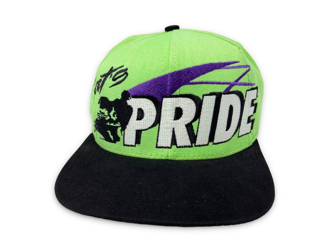 Vintage Arctic Cat Snapback Hat 90s Neon Cap Snowmobiling Etsy