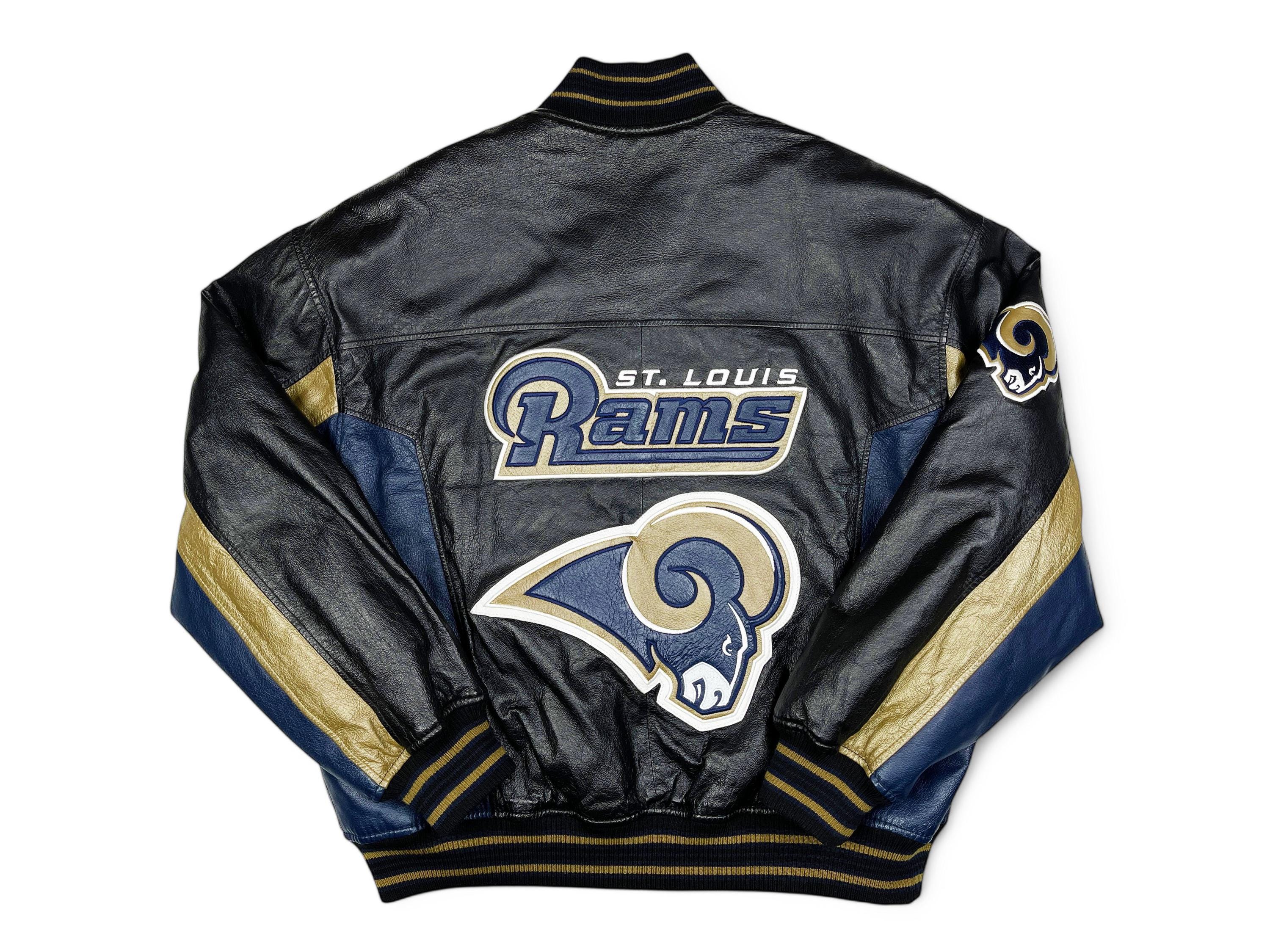 NFL St. Louis Rams レザー スタジャン St Louis Rams Jacket - Etsy