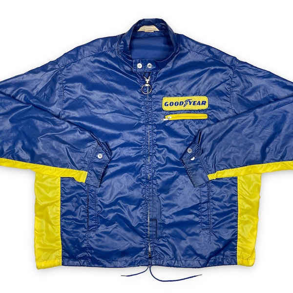 Vintage Goodyear Racing Jacket 70s Windbreaker NASCAR R3