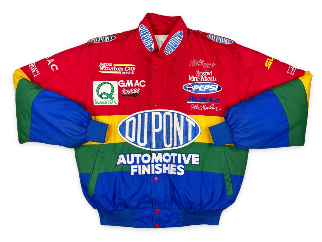 Vintage Jeff Gordon Jacket 90s NASCAR Dupont Racing Rainbow - Etsy