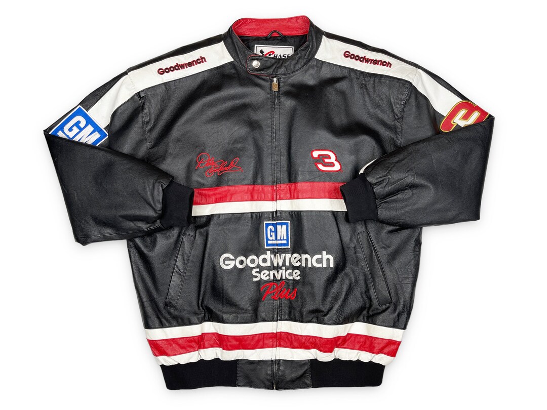 Vintage Dale Earnhardt Leather Jacket 90s Goodwrench Racing NASCAR R2