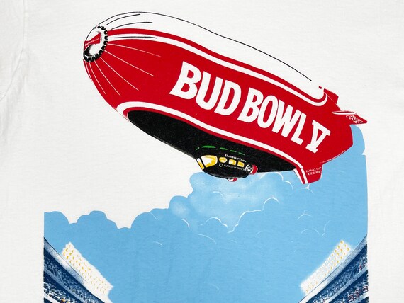 Vintage Bud Bowl Shirt 90s Budweiser Bud Light Be… - image 3