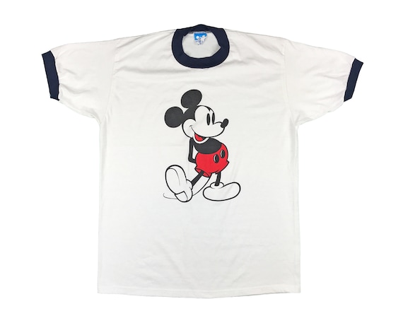 Vintage Mickey Mouse Shirt Ringer T 80s V2