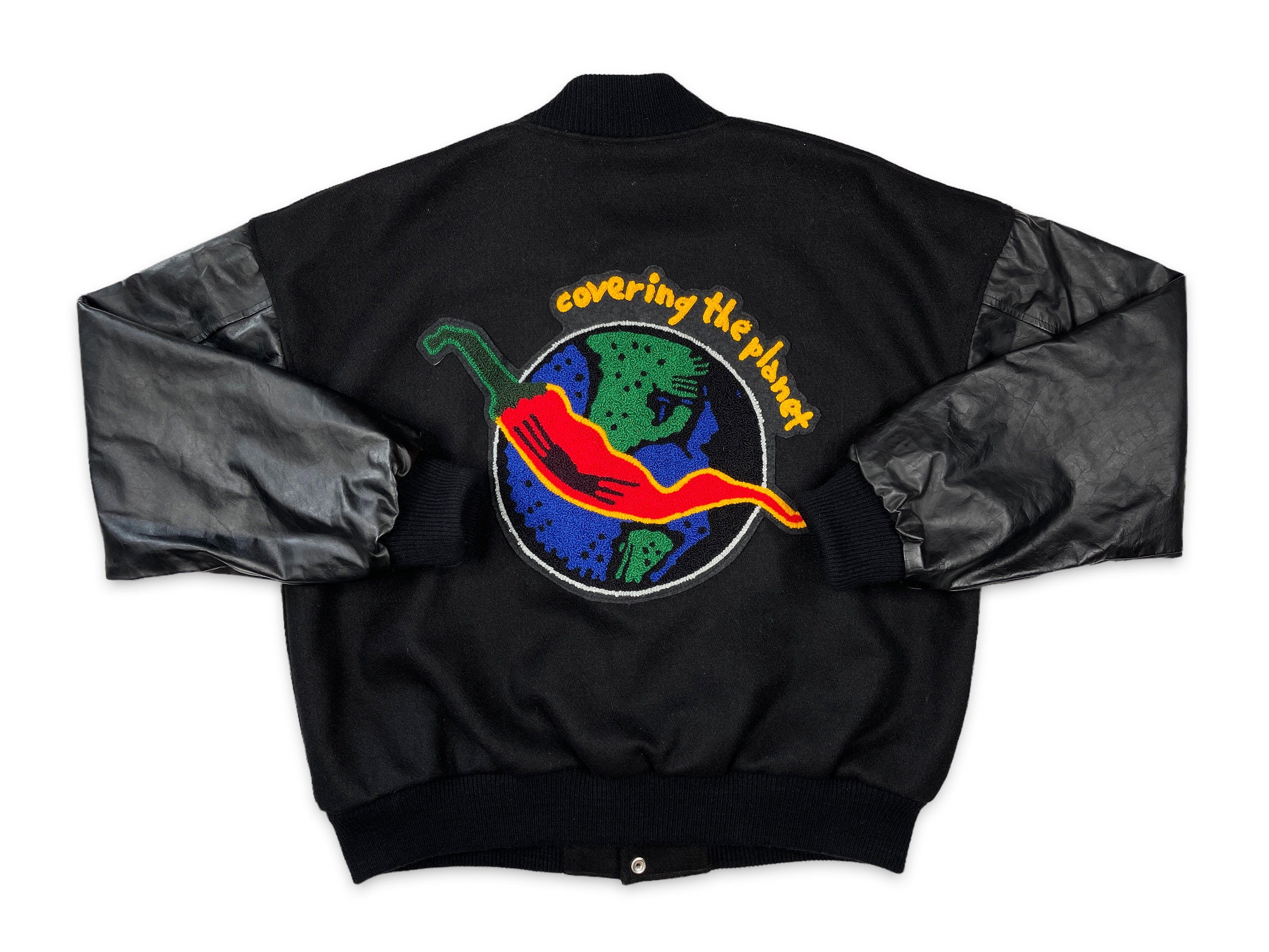 Vintage Taco Bell Bomber Jacket 90s Leather Wool Covering the - Etsy