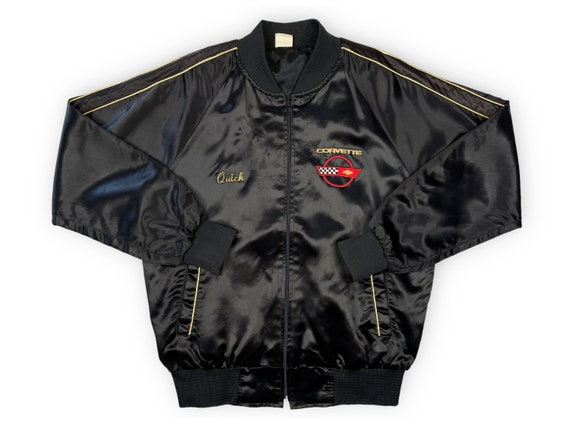 Vintage Corvette Bomber Jacket 80s Racing Chevy C… - image 2