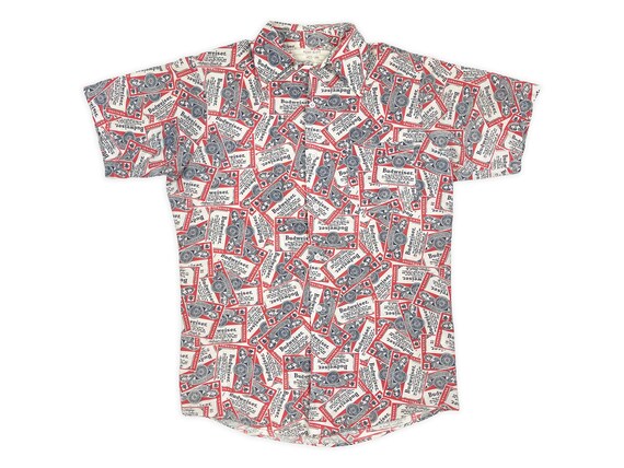 Vintage Budweiser Button up Shirt 70s 