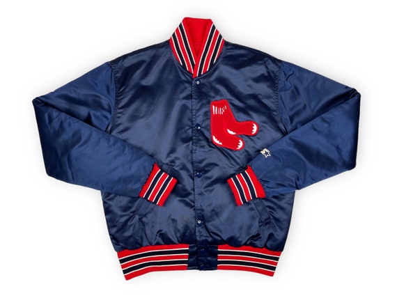 Buy Vintage Red Sox Jacket 80s 90s Starter Satin Bomber MLB