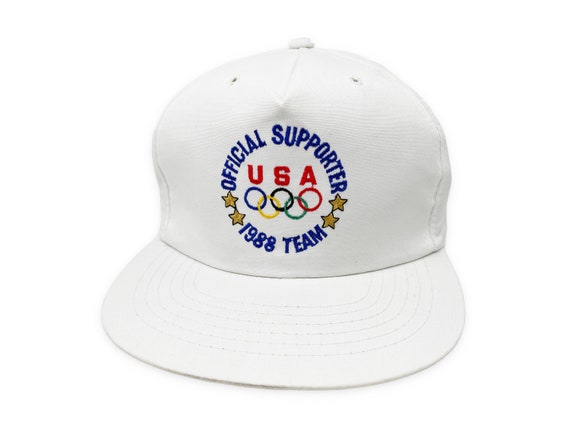 Vintage Team USA Olympics Hat 1988 Seoul 80s Snap… - image 1