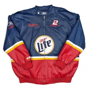 Vintage Nascar Jacket Miller Lite - Etsy