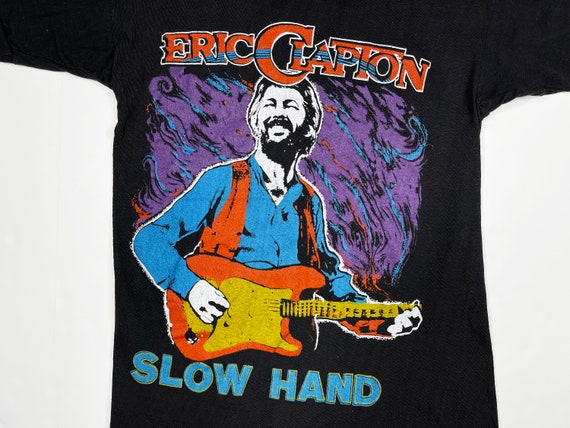 Vintage 70s Eric Clapton Shirt Slow Hand Tour Con… - image 3