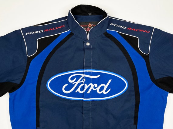 Vintage Ford Racing Jacket 90s NASCAR Deadstock XL NO… - Gem