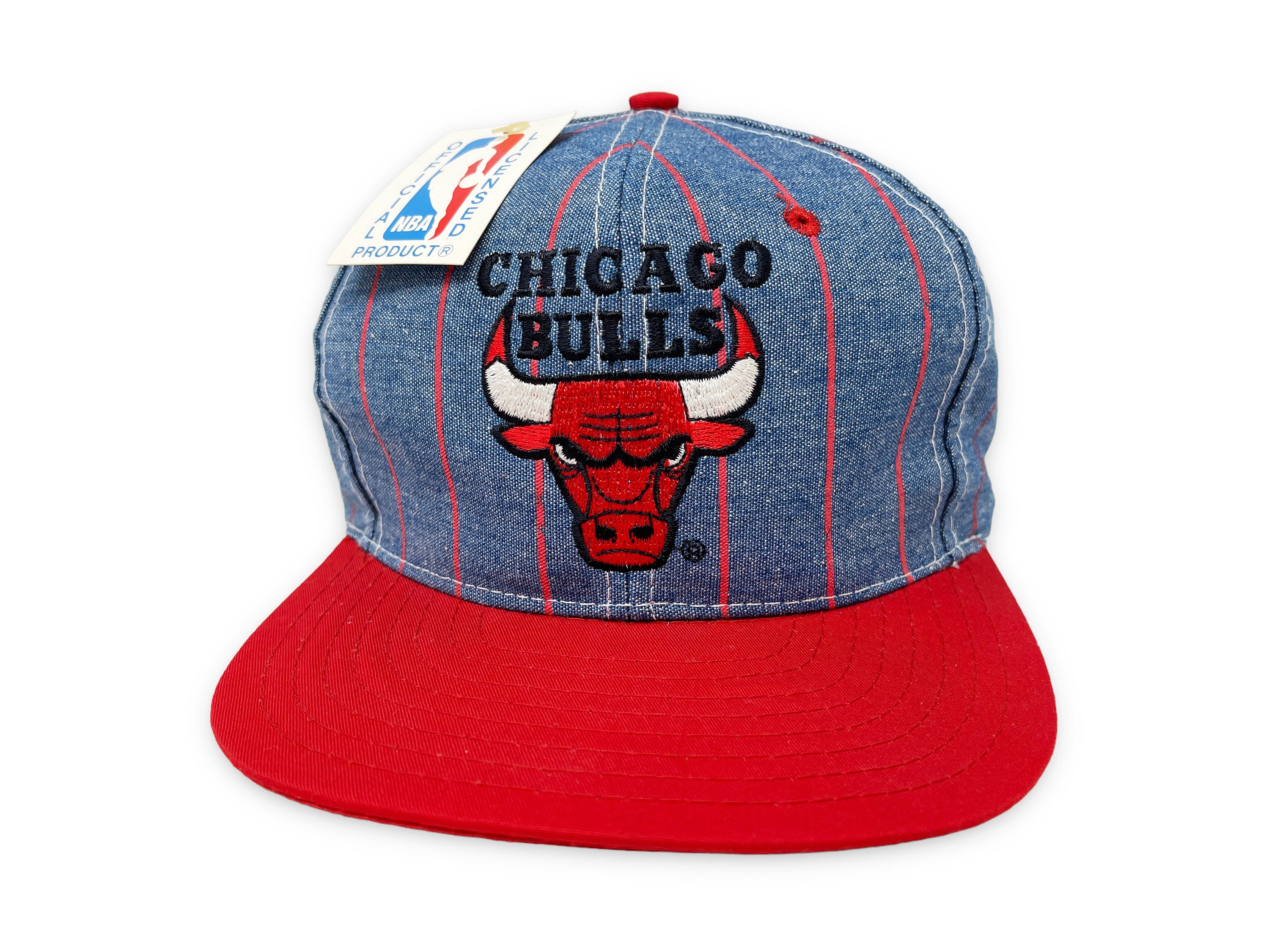 Mitchell & Ness Chicago Bulls Adjustable Snapback & Strap Back Hat NBA  Basketball Flat & Curve Bill Baseball Cap (One Size, Black/Red Trim)
