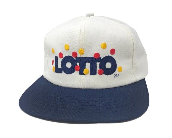 Vintage Lotto Snapback Hat 90s Novelty Cap Lottery