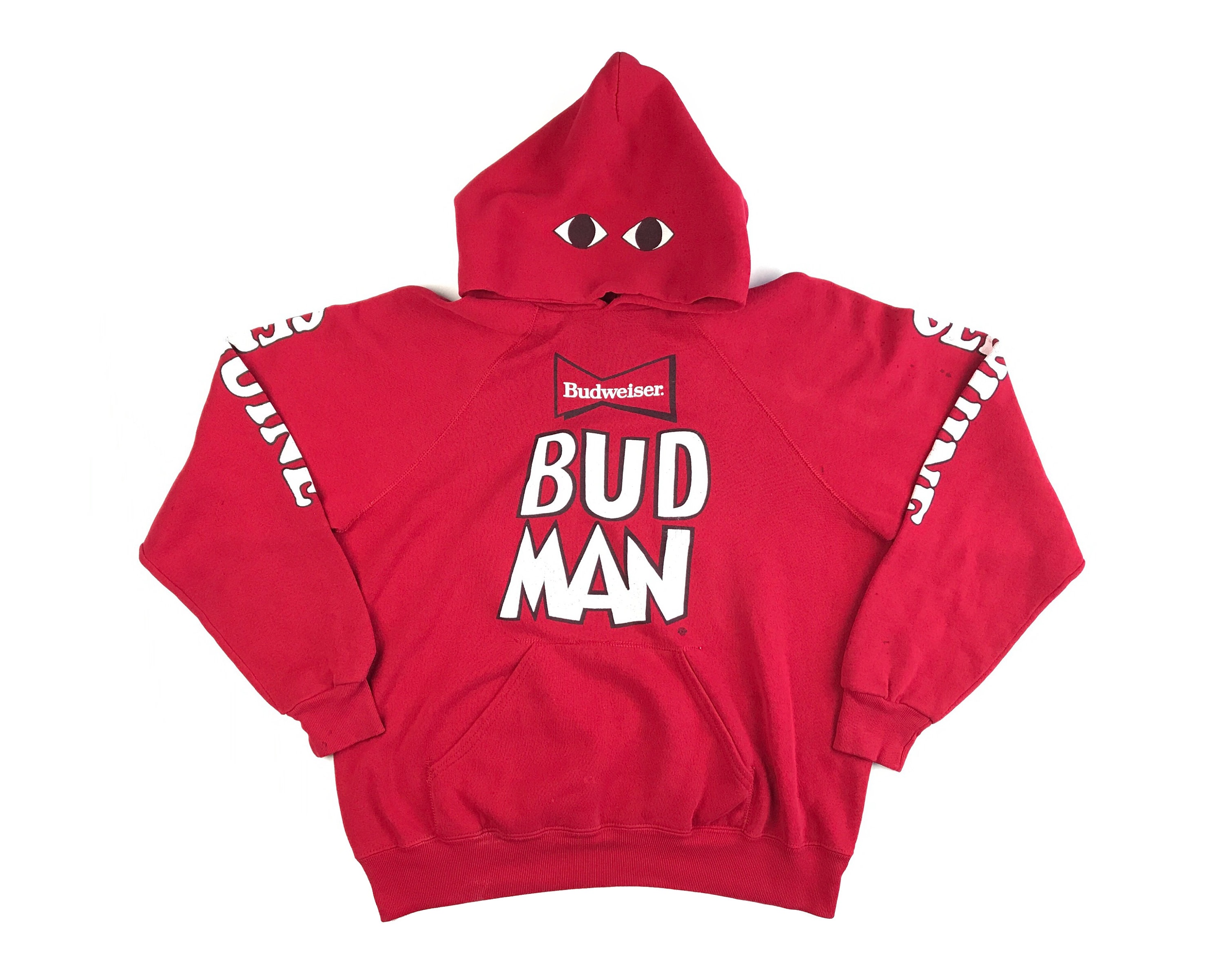 Vintage Budweiser Hooded Sweatshirt Bud Man Hoodie 80s Beer G2 - Etsy