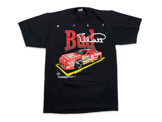 Vintage Bill Elliott Shirt NASCAR Racing Budweise… - image 1