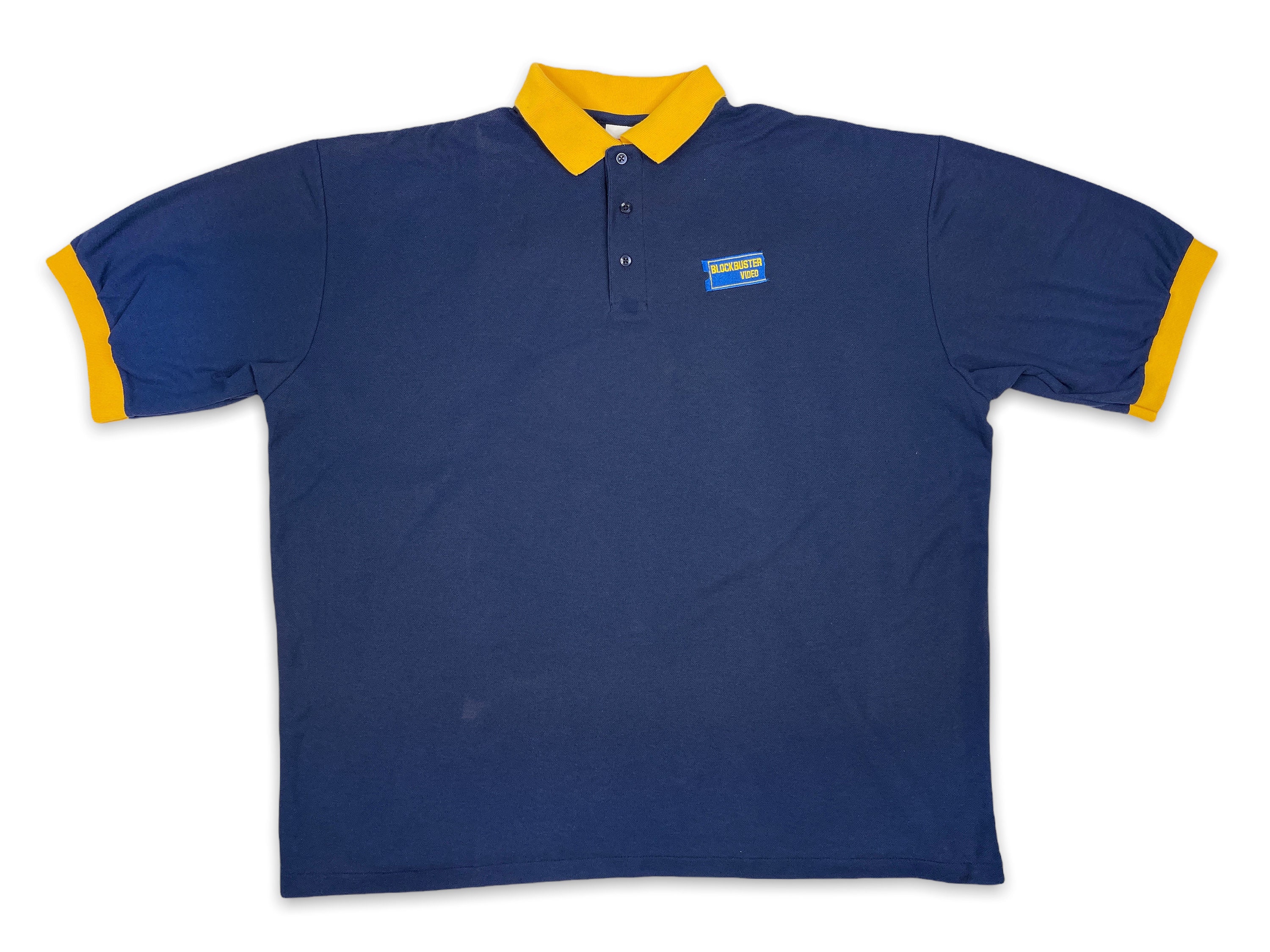 Vintage Blockbuster Polo Shirt Employee Uniform 90s Be Kind Rewind ...