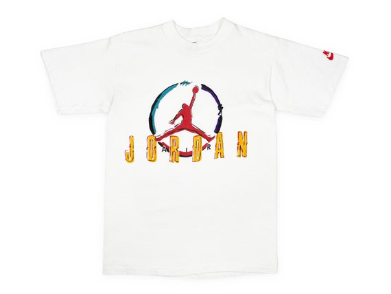 Vintage Air Jordan Nike Shirt jaren 90 grijze tag V9 Etsy Nederland