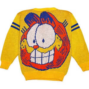 Vintage Garfield Sweater 80s Acrylic 