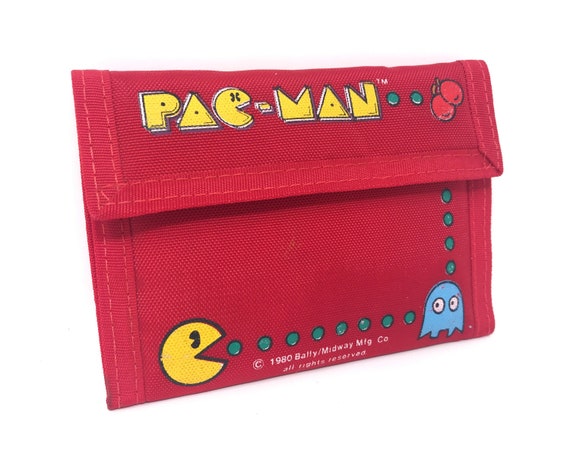 Vintage Pacman Wallet 80s Arcade Pac-Man Namco Mid