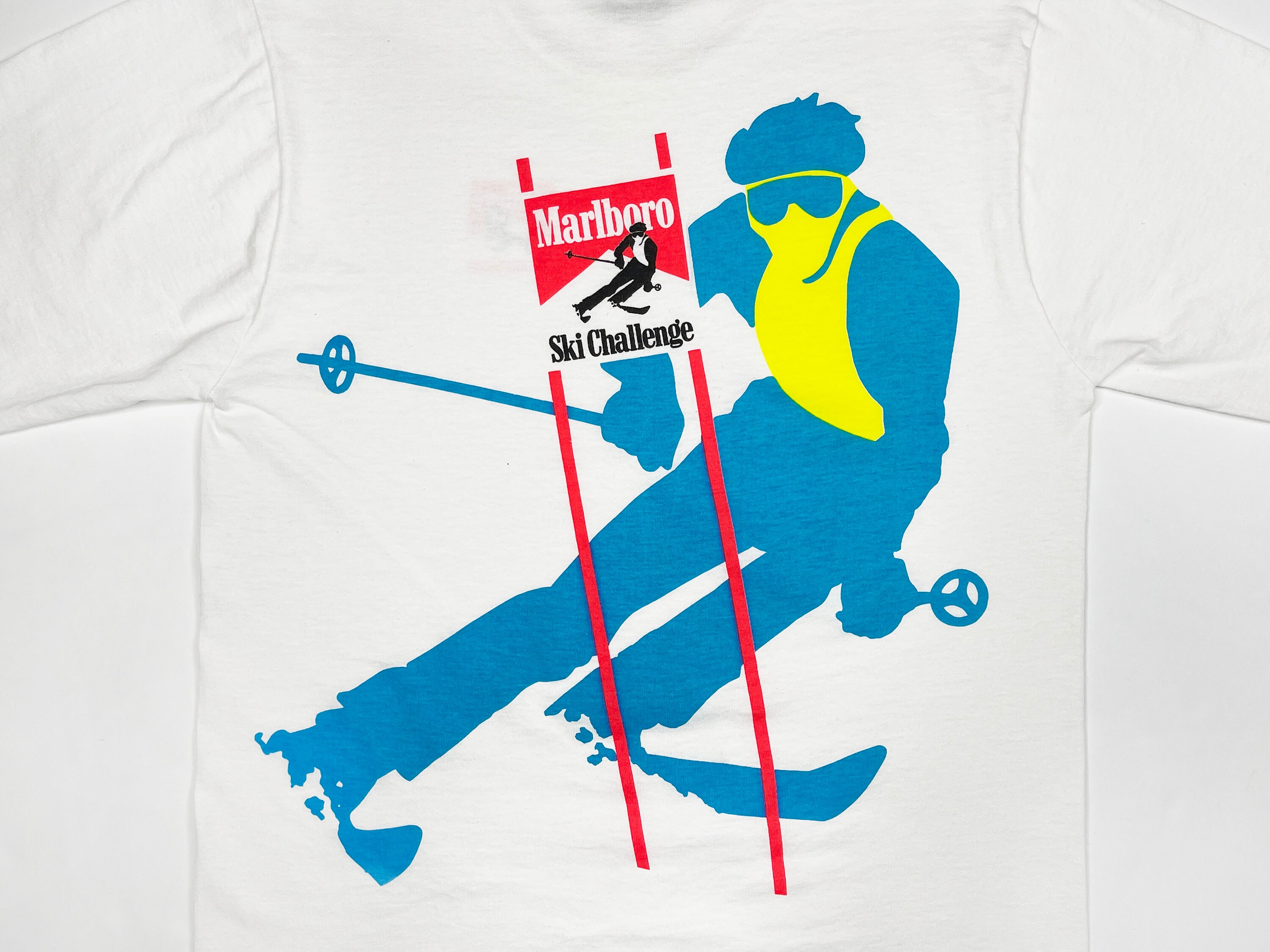 Vintage Marlboro Ski Challenge Shirt 80s 90s Skiing Long Sleeve