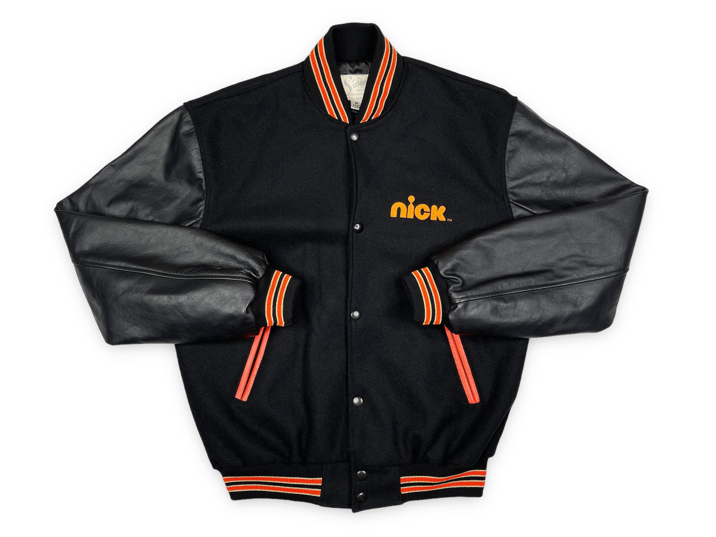Nickelodeon Bomber Jacket 00s Television Leather Wool R2 - Etsy Nickelodeon Bomber Jacket 00s Television Leather Wool R2 - Etsy