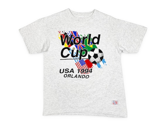 Vintage World Cup Shirt 90s Soccer USA 1994 V17 - image 1