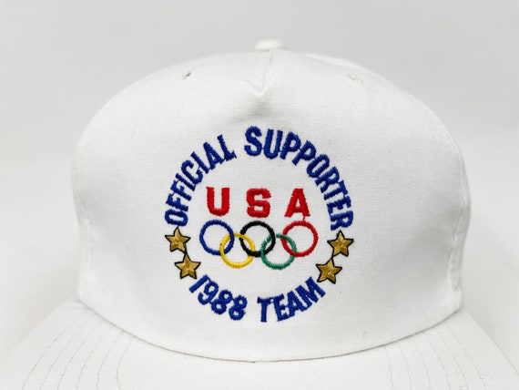 Vintage Team USA Olympics Hat 1988 Seoul 80s Snap… - image 2