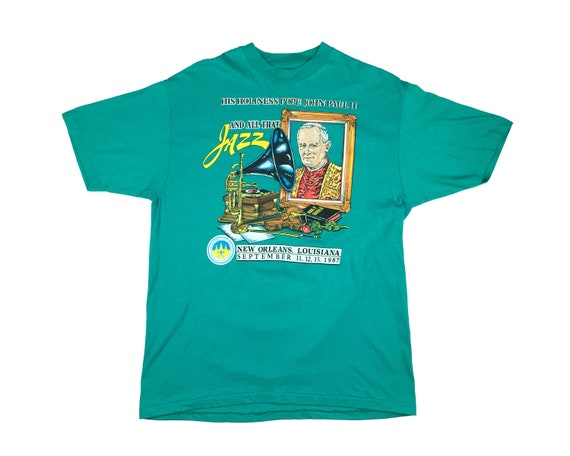 Vintage New Orleans Shirt Pope John Paul II 80s Pa