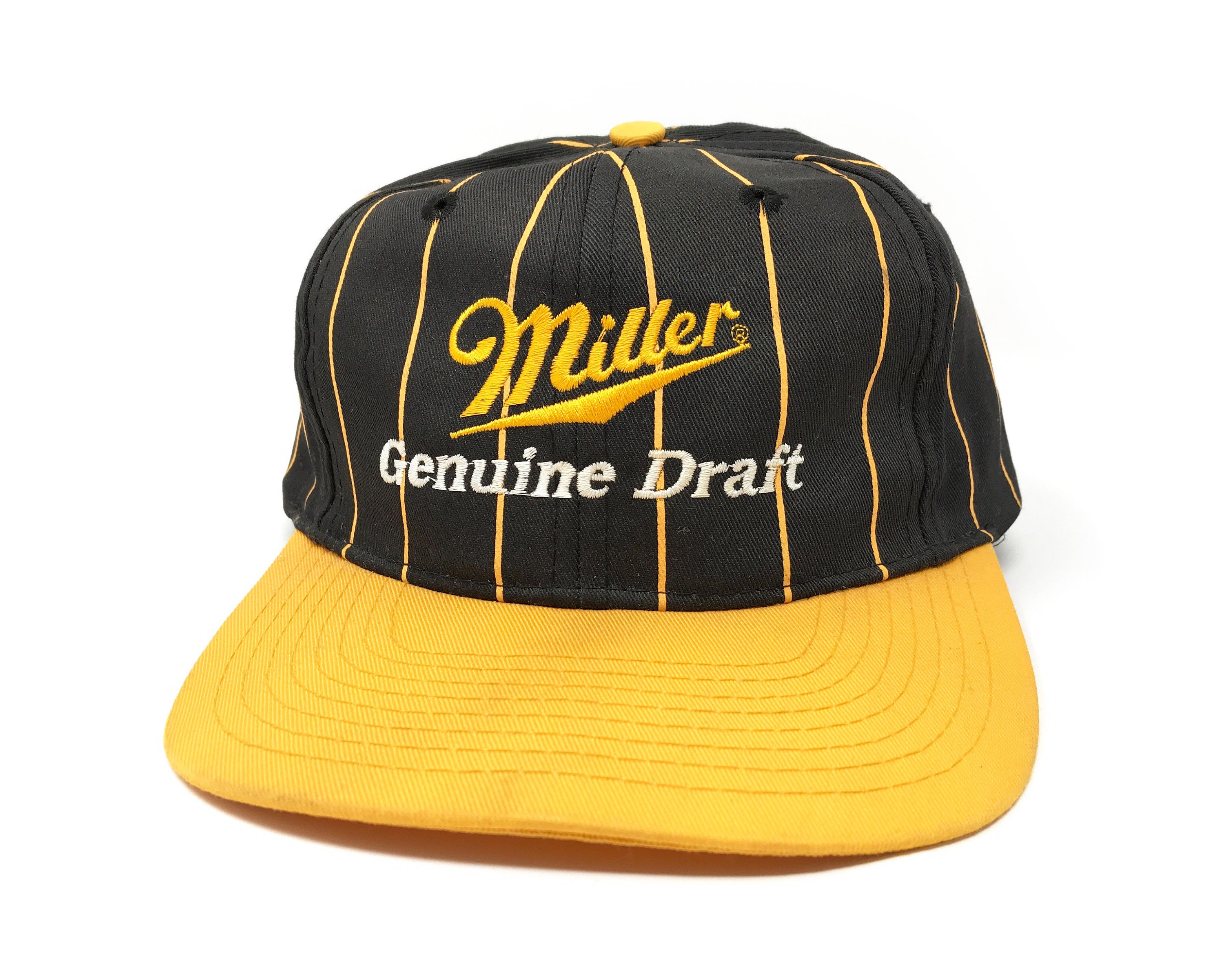 Vintage Miller Hat Snapback Pinstripe 