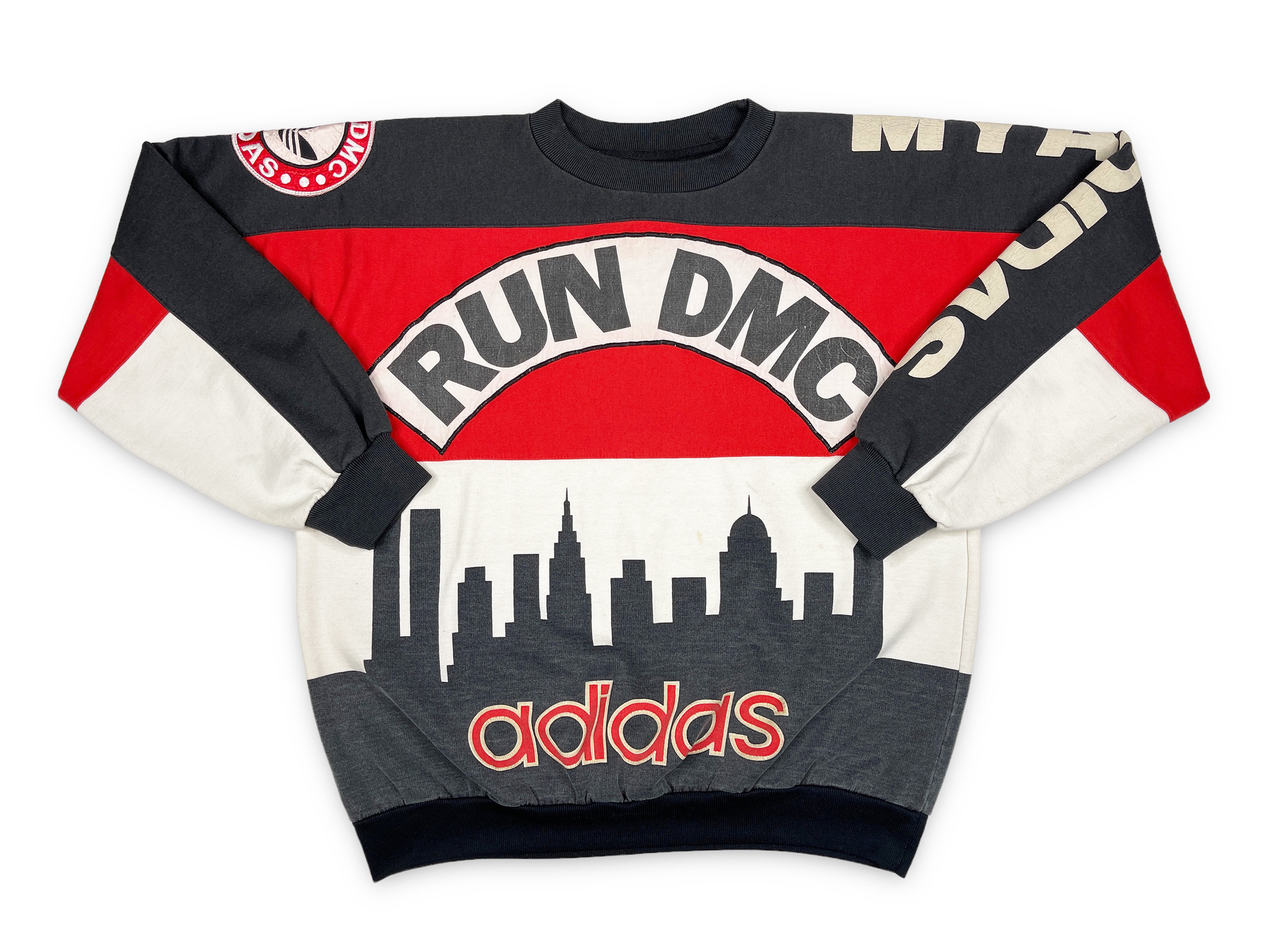 veel plezier Raap bladeren op toetje Vintage Run DMC Crewneck Sweatshirt 80s Rap Hip Hop My Adidas - Etsy