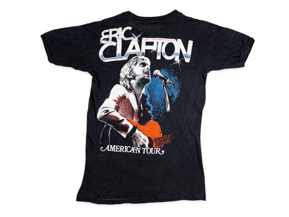 Vintage 70s Eric Clapton Shirt Slow Hand Tour Con… - image 2