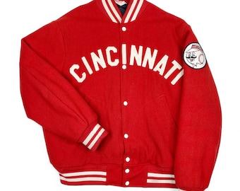 Vintage 70s CINCINNATI REDS Mlb Major League Baseball Sateen Coach