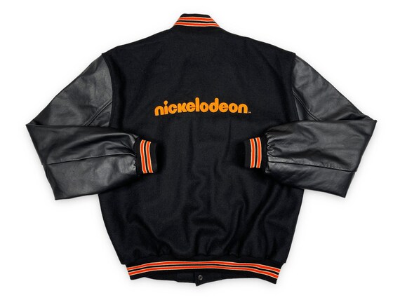 Vintage Nickelodeon Bomber Jacket 90s Television Leat… - Gem