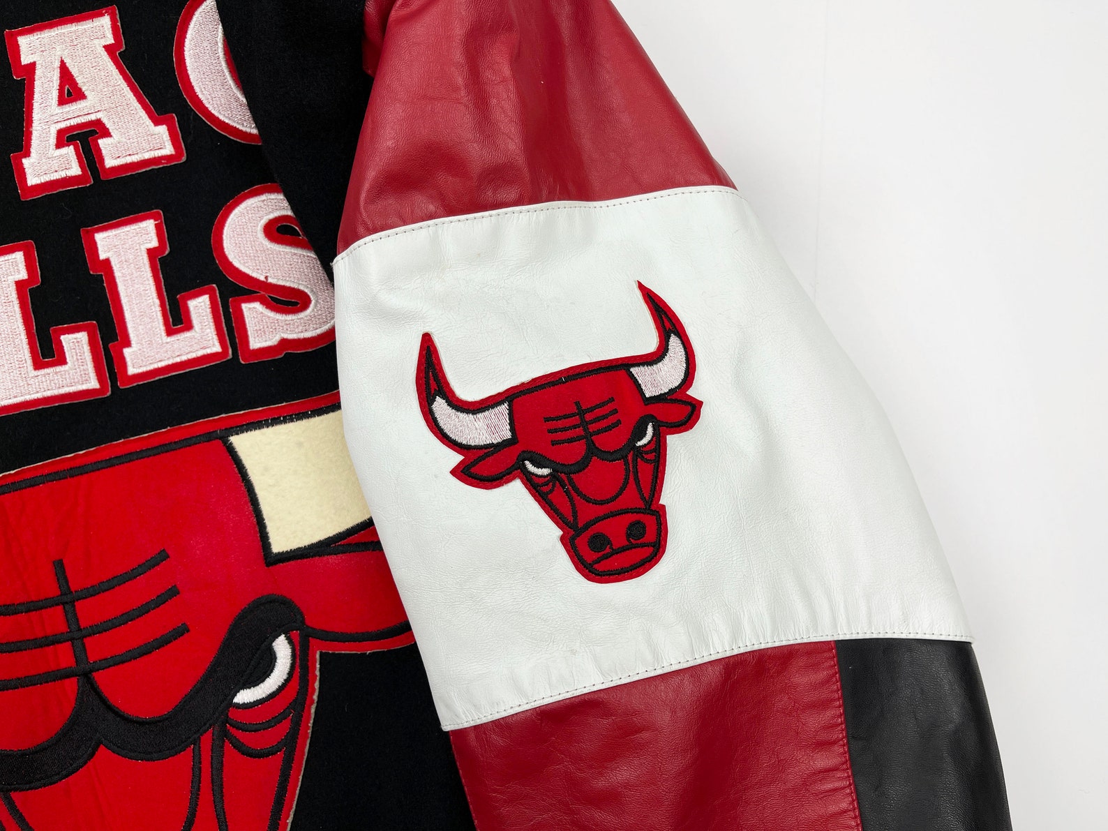 Vintage Chicago Bulls Leather Jacket 90s NBA Michael Jordan R6 | Etsy