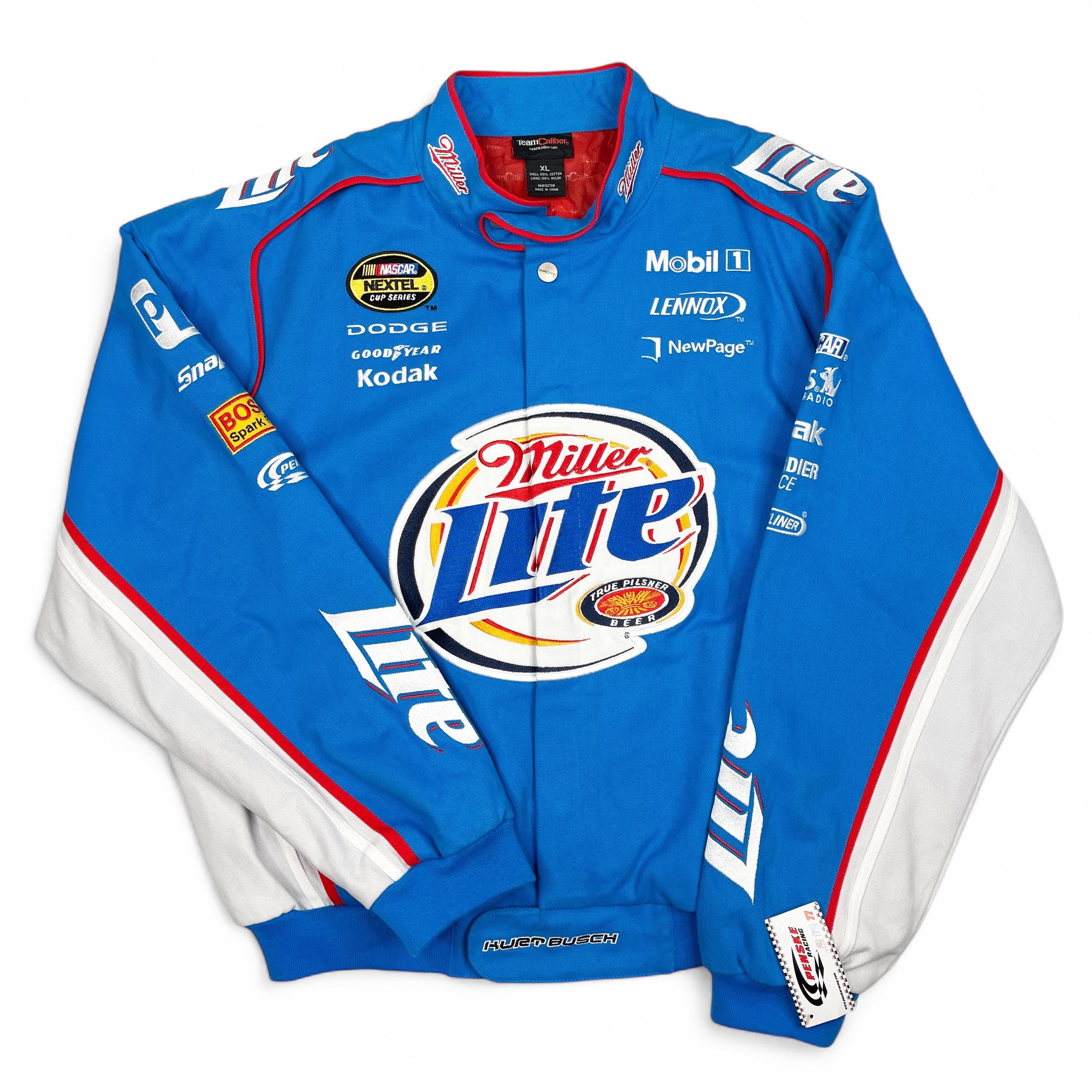 ナ*ん様 JH Design Miller Lite Kurt Buschジャケ Miller Lite Nascar jacket JH Designs | eBay