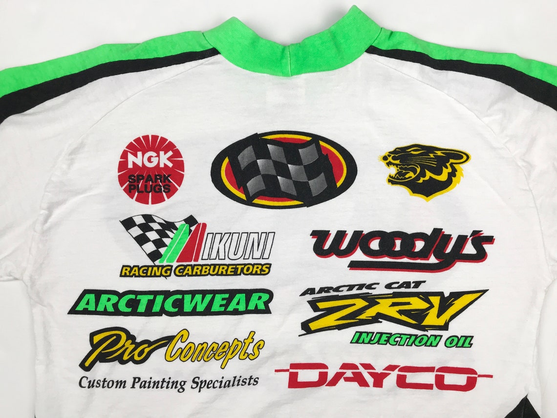 Vintage Arctic Cat Shirt 90s Snowmobile Racing Pit Crew Etsy