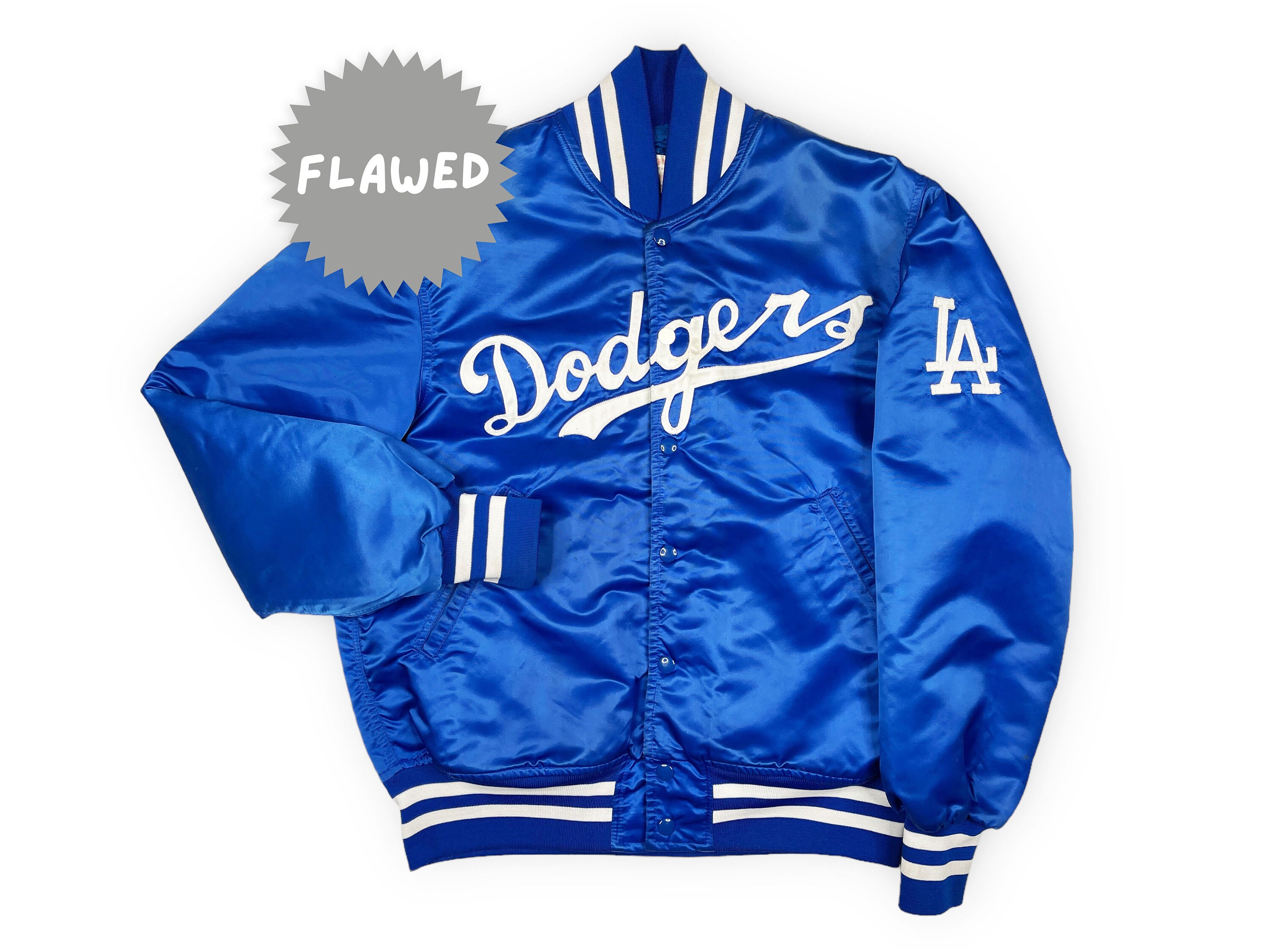 Vintage LA Dodgers Jacket 80s Satin Bomber Los Angeles