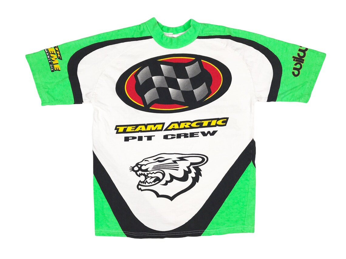 Vintage Arctic Cat Shirt 90s Snowmobile Racing Pit Crew Etsy