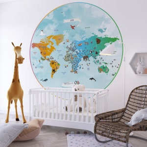 Weltkarte, Tapete, Weltkarte, Kinder Tapete, Weltkarte, Weltkarte, Kinderbild, Kinder Tapete