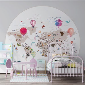 Weltkarte, Tapete, Weltkarte, Kinder Tapete, Weltkarte, Weltkarte, Kinderbild, Kinder Tapete