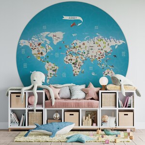 Weltkarte, Tapete, Weltkarte, Kinder Tapete, Weltkarte, Weltkarte, Kinderbild, Kinder Tapete
