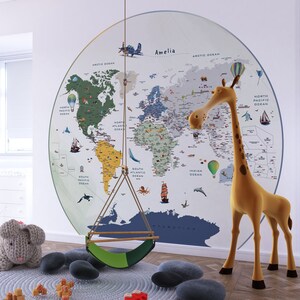 Weltkarte, Tapete, Weltkarte, Kinder Tapete, Weltkarte, Weltkarte, Kinderbild, Kinder Tapete