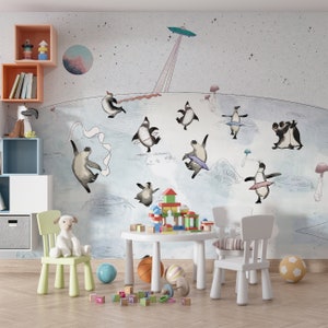 Penguin Wallpaper – Kids Room Wall Mural