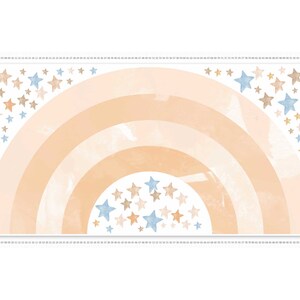 Regenbogen Wandtattoo, Aufkleber für Kinder, beige Regenbogen Aufkleber
