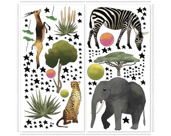 Jungle decal, safari decal, nursery wall decal